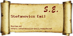 Stefanovics Emil névjegykártya